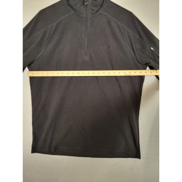 The North Face TKA 100 1/4 Zip Fleece Pullover Mens XL Black Lightweight - Picture 6 of 11